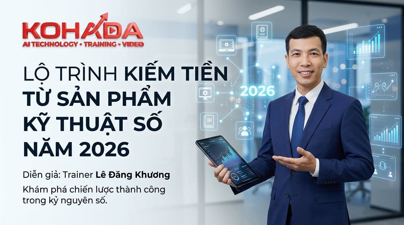 Lộ Trình Kiếm Tiền Từ Sản Phẩm Số 2026 — Trainer Huấn Hoa Hồng Mõm